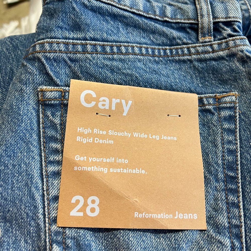Reformation Cary High Rise Slouchy Wide Leg Jeans Size-23 NWT - Picture 9 of 12